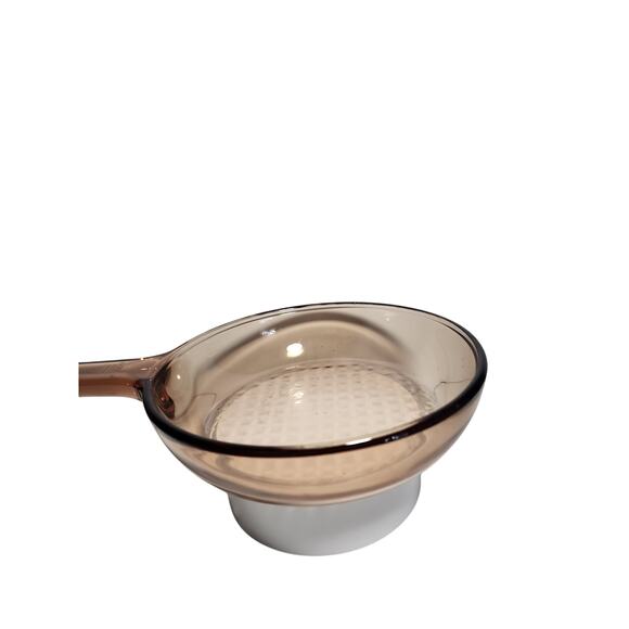 ​🎯 VINTAGE VISIONS Corning France Amber Glass 7" Skillet Waffle Bottom Fry Pan - Picture 1 of 8